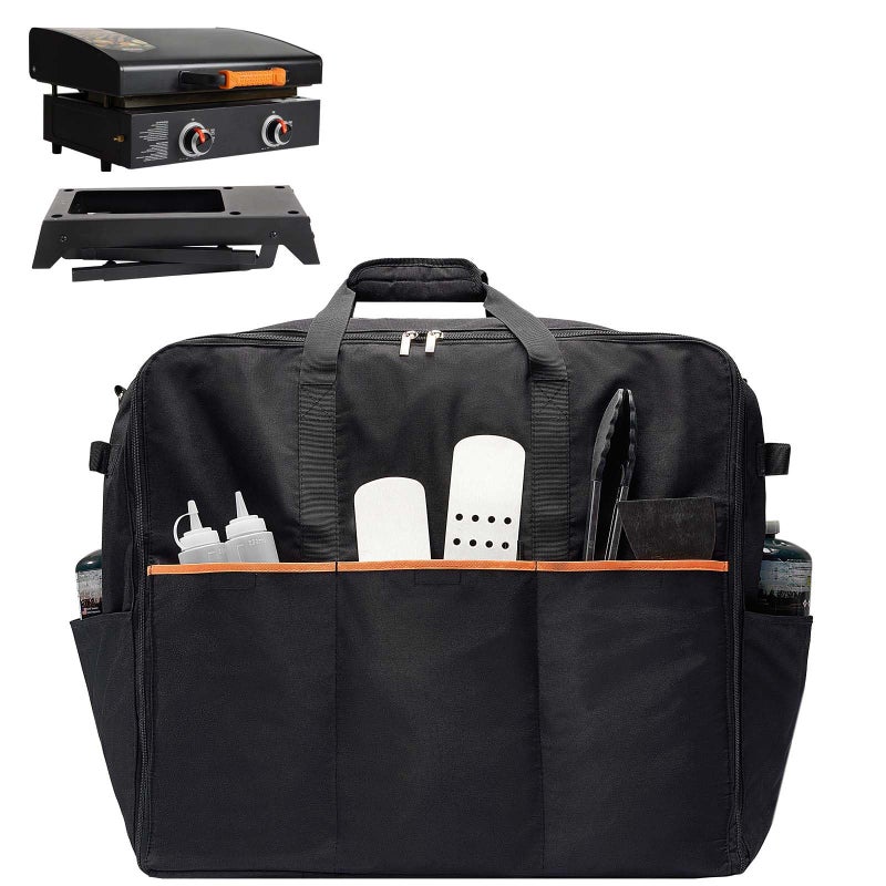NOELIFE Padded Carry Bag for Blackstone 22 inch Griddle with Hood Lid and Stand, 600D water-resistant Outdoor BBQ Grilling Carry Bag Fit for Model 1891, Black (Bag Only) - Image 1